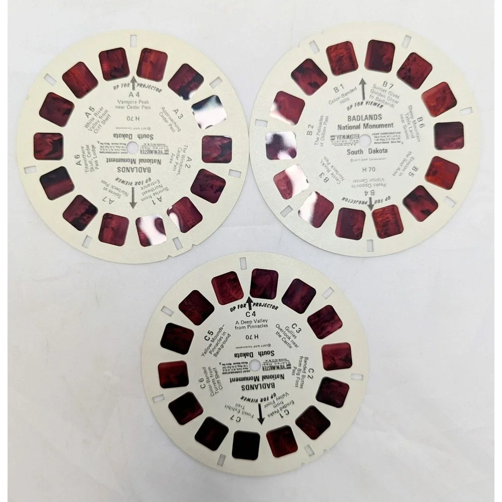 1977 View-Master Badlands National Monument 3 Reel Pack
